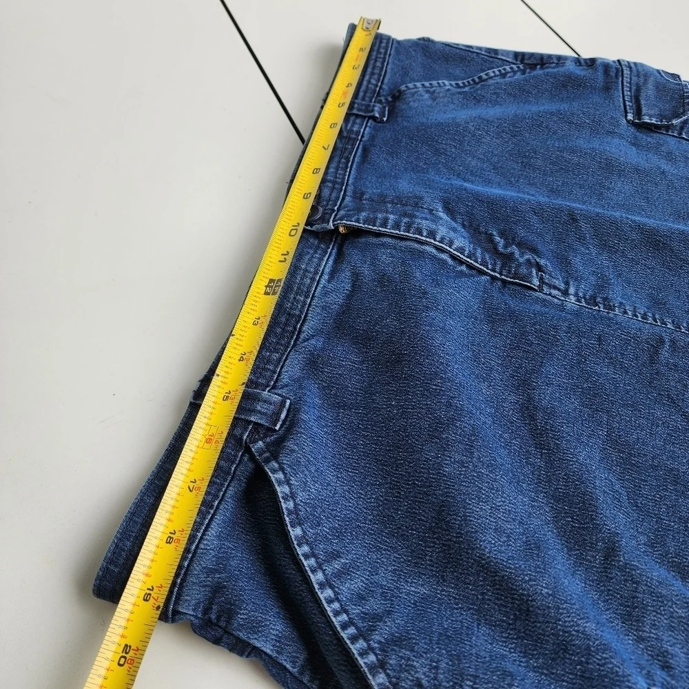 Riders by Lee Denim Jean Skirt Women's Blue Sz 18 Medium Cargo Pockets Stretch